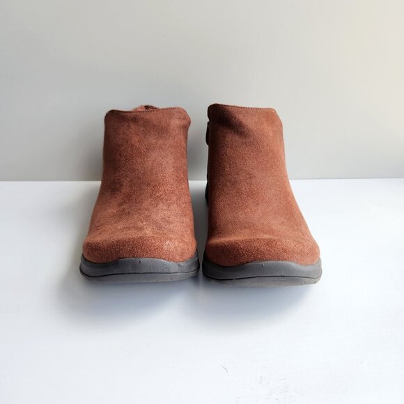 BZees LifeStride Get Going Size 8.5W Brown Slip-On Flat Heel Bootie Memory Foam - Picture 5 of 13